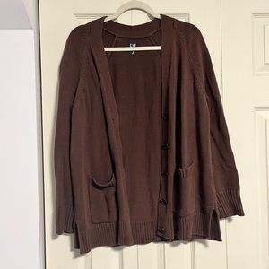 Chocolate brown Gap cardigan